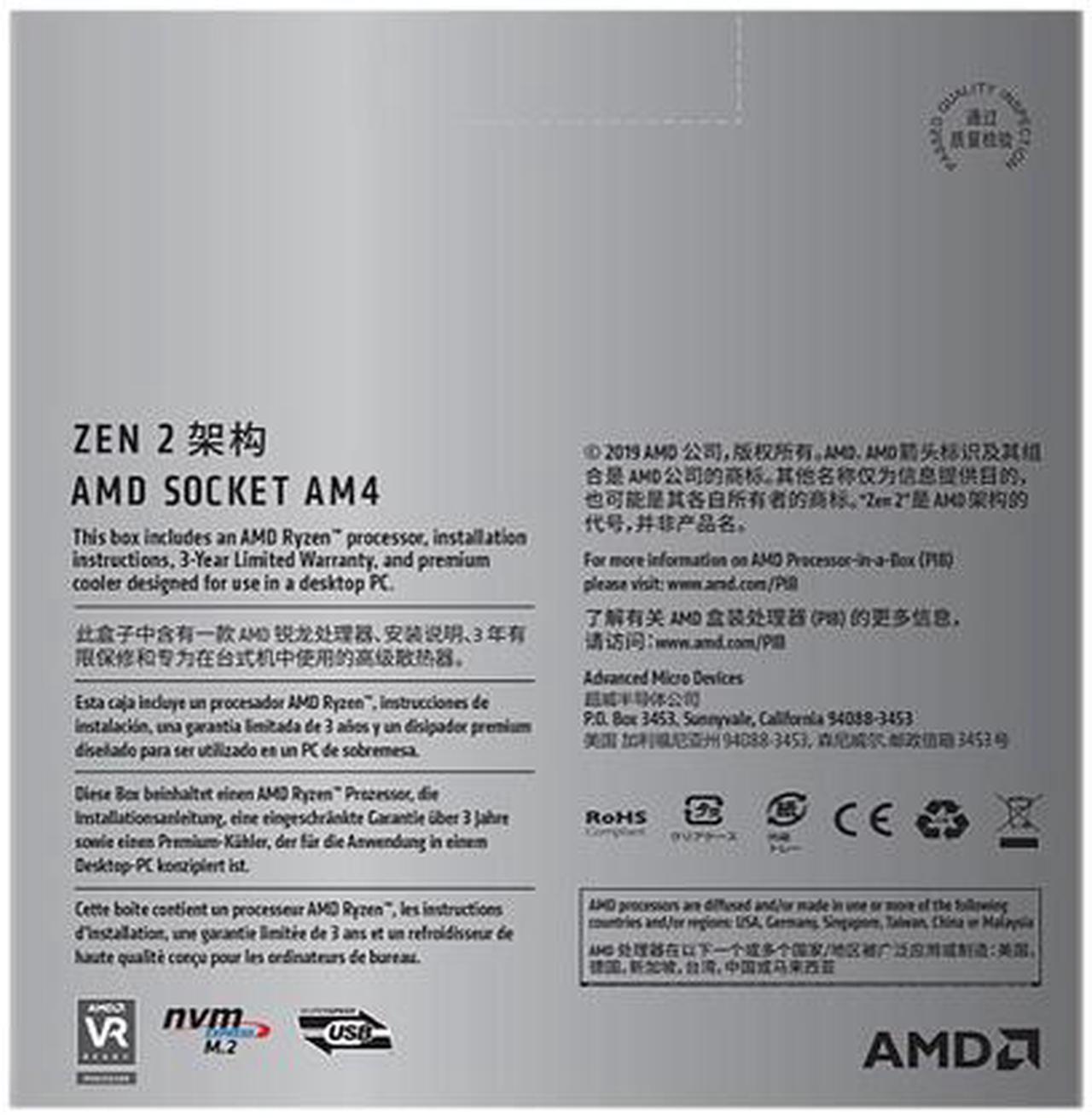 Alt view image 4 of 4 - AMD RYZEN 5 3500X 6-Core 3.6 GHz (4.1 GHz Turbo) Socket AM4 65W 100-100000158CBX Desktop Processor