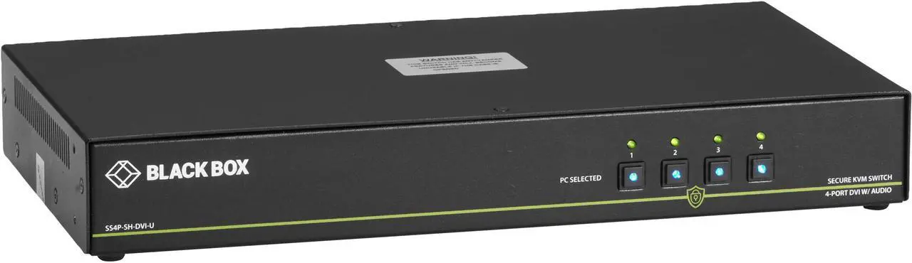 Main image of Black Box SS4P-SH-DVI-U Secure NIAP 3.0 Single-Head DVI-I USB (or PS/2) KVM Switch
