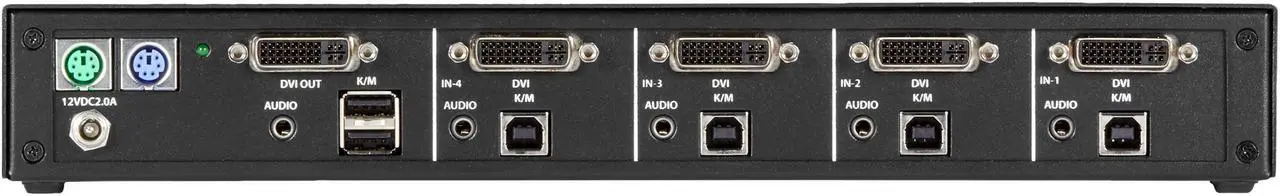 Alt view image 4 of 6 - Black Box SS4P-SH-DVI-U Secure NIAP 3.0 Single-Head DVI-I USB (or PS/2) KVM Switch
