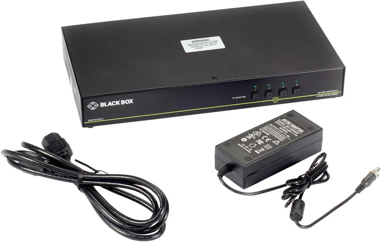 Alt view image 5 of 6 - Black Box SS4P-SH-DVI-U Secure NIAP 3.0 Single-Head DVI-I USB (or PS/2) KVM Switch