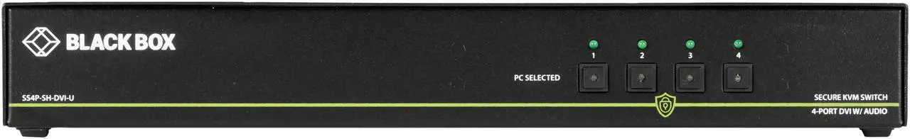 Alt view image 2 of 6 - Black Box SS4P-SH-DVI-U Secure NIAP 3.0 Single-Head DVI-I USB (or PS/2) KVM Switch