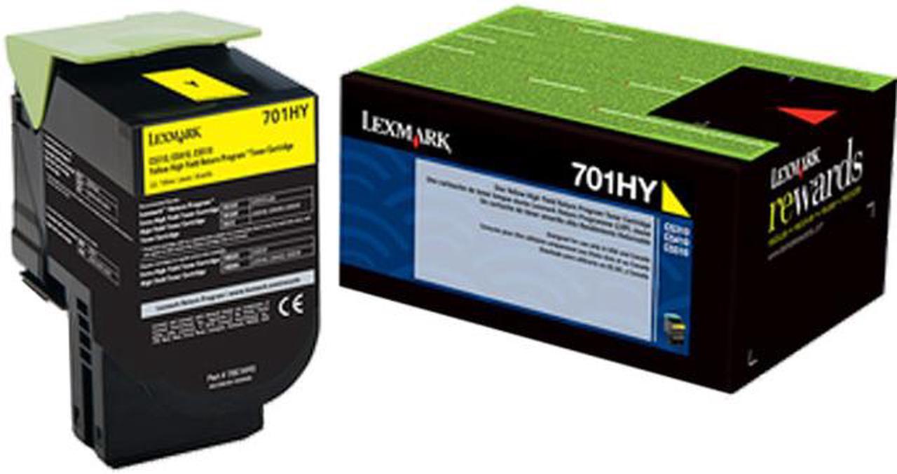 Lexmark 70C1HY0 High Yield Return Program Toner Cartridge - Yellow