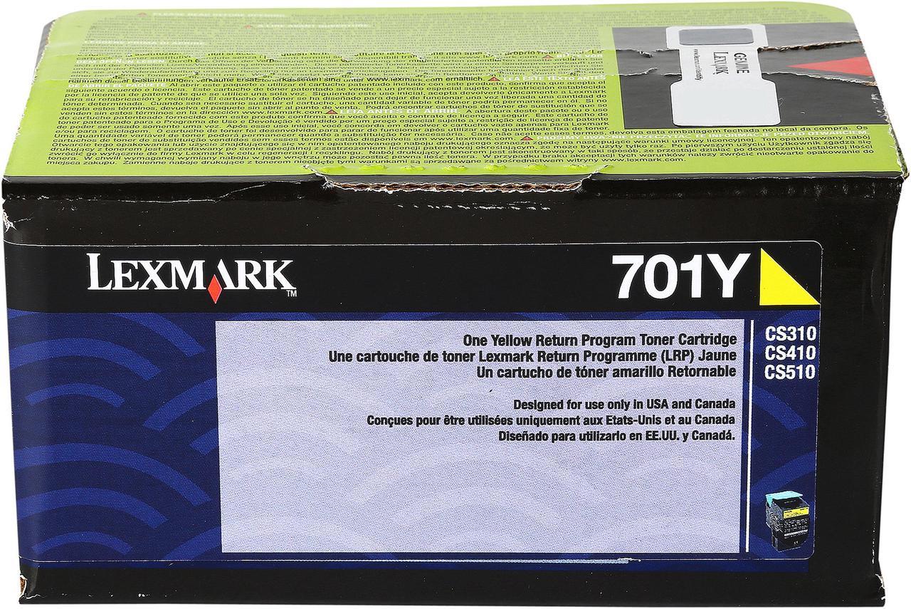 Lexmark 70C10Y0 Return Program Toner Cartridge - Yellow