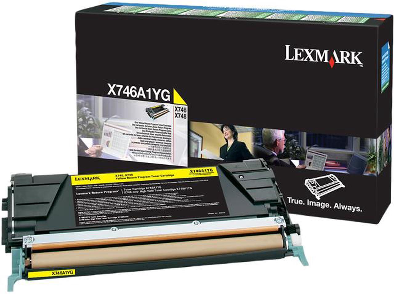 Lexmark X746A1YG Return Program Toner Cartridge - Yellow