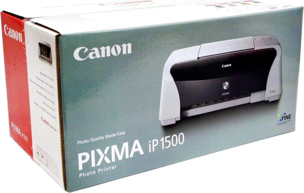 Alt view image 8 of 8 - Canon PIXMA IP1500 18 ppm (approx. 3.3 seconds/page) Black Print Speed 4800 x 1200 dpi Color Print Quality USB InkJet Photo Color Printer