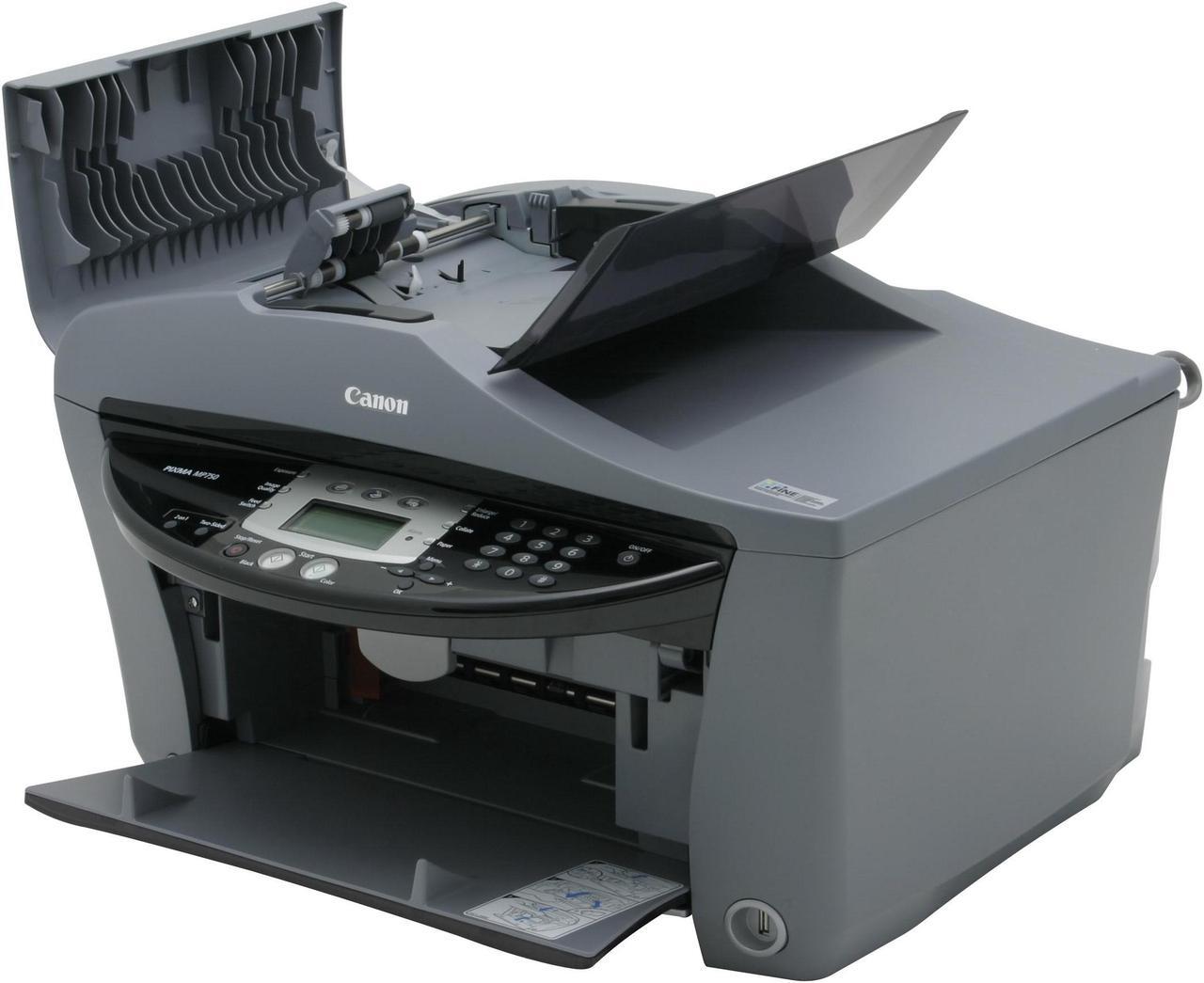 Alt view image 4 of 10 - Canon PIXMA MP750 25 ppm (approx. 2.4 seconds/page) Black Print Speed 4800 x 1200 dpi Color Print Quality USB InkJet MFC / All-In-One Color Printer