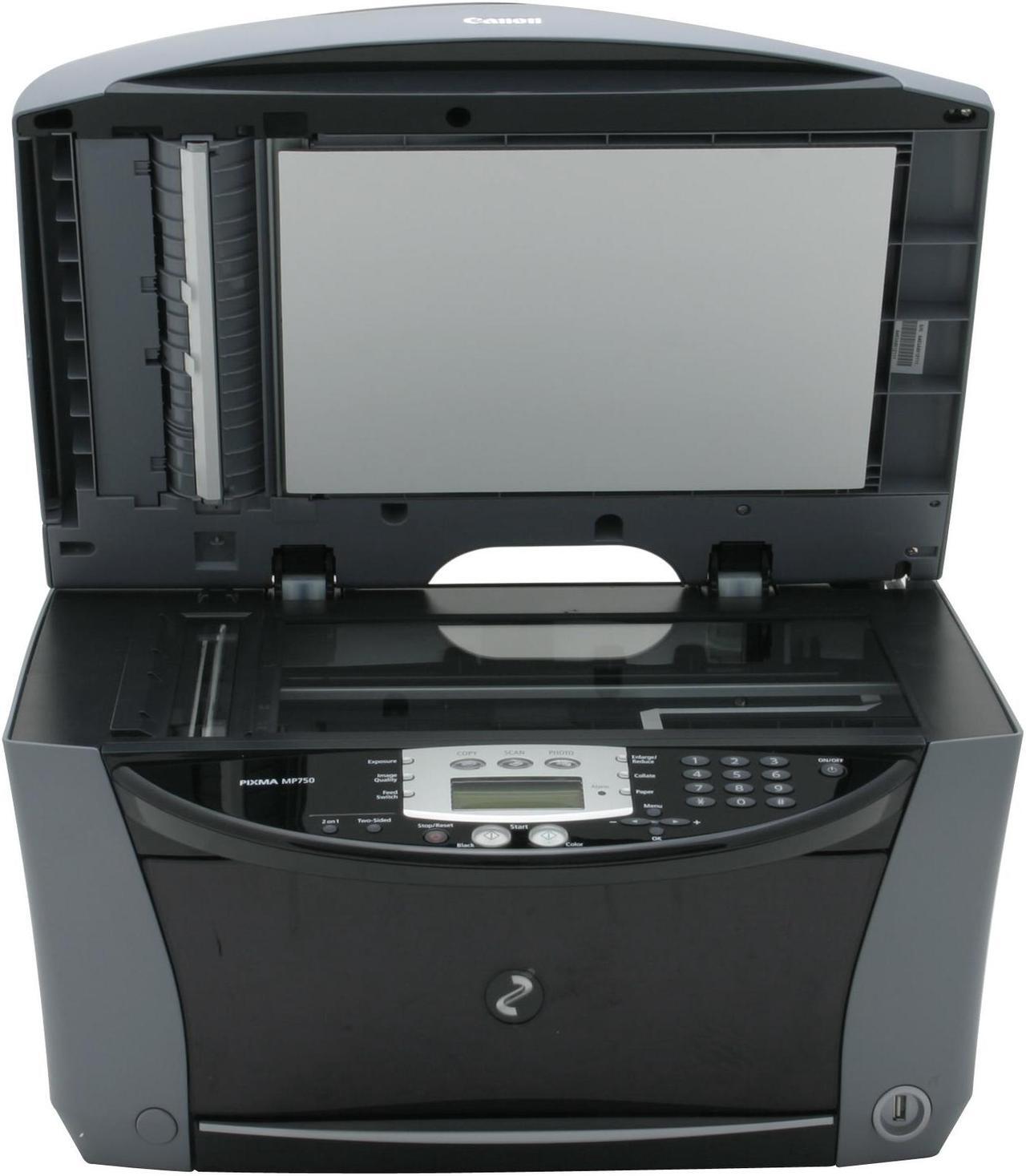 Alt view image 8 of 10 - Canon PIXMA MP750 25 ppm (approx. 2.4 seconds/page) Black Print Speed 4800 x 1200 dpi Color Print Quality USB InkJet MFC / All-In-One Color Printer