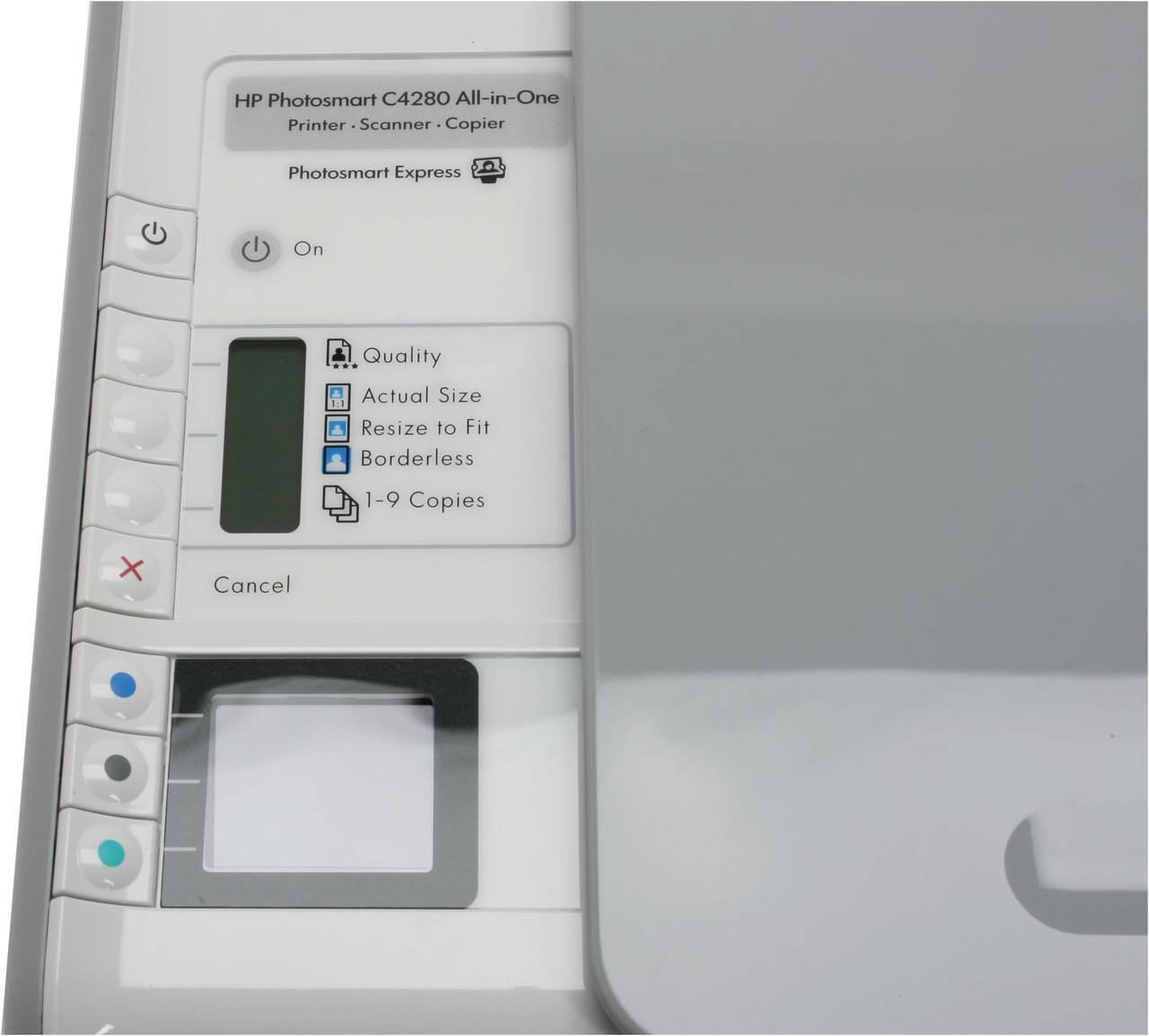 Alt view image 6 of 14 - HP Photosmart C4280 Up to 30 ppm Black Print Speed 4800 x 1200 dpi Color Print Quality USB Thermal Inkjet MFC / All-In-One Color Printer