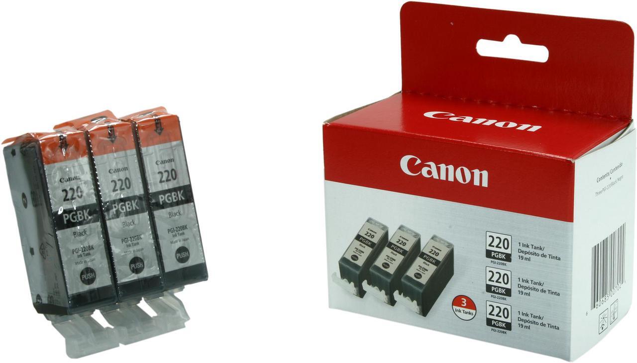 Alt view image 6 of 6 - Canon PGI-220 Ink Cartridge - Triple Pack - Pigmented Black