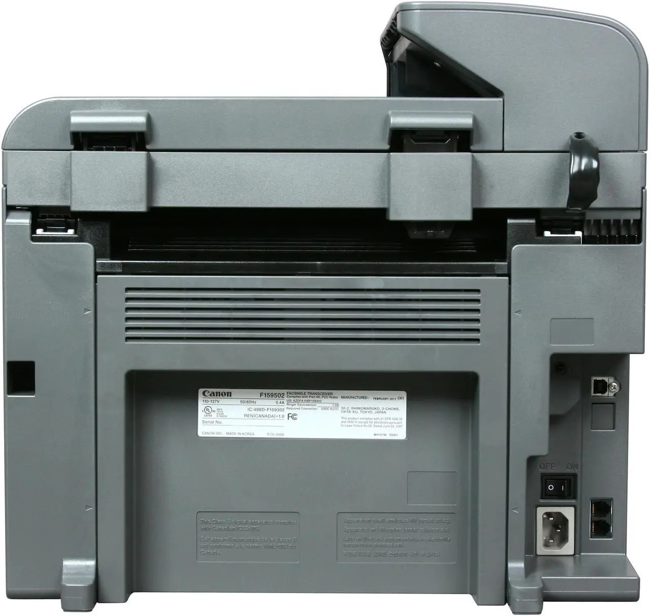 Alt view image 5 of 12 - Canon imageCLASS MF4450 (4509B021) MFC / All-In-One Up to 24 ppm Monochrome USB Laser Multifunction Printer