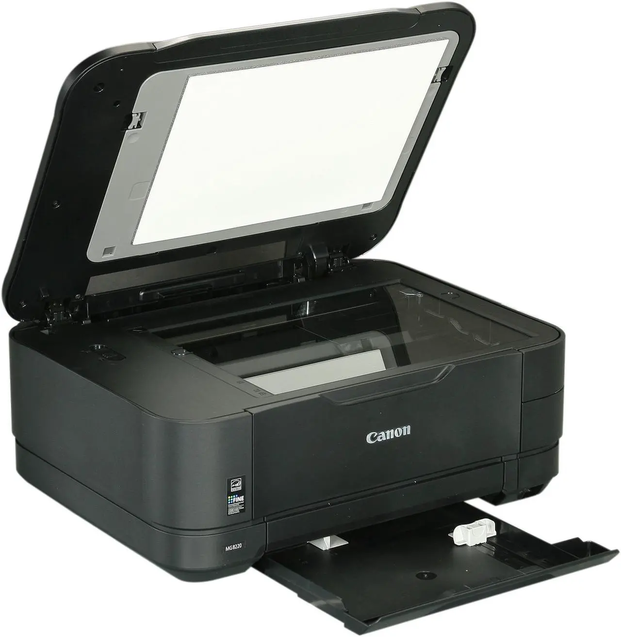 Alt view image 7 of 9 - Canon PIXMA MG8220 ESAT Approx. 12.5 ipm Black Print Speed 9600 x 2400 dpi Color Print Quality Ethernet (RJ-45) / USB / Wi-Fi InkJet MFC / All-In-One Color Printer