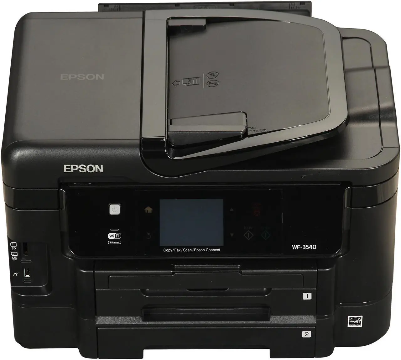 Alt view image 3 of 11 - EPSON WorkForce WF-3540 15 ISO ppm Black Print Speed 5760 x 1440 dpi Color Print Quality Ethernet (RJ-45) / USB / Wi-Fi InkJet MFC / All-In-One Color Printer