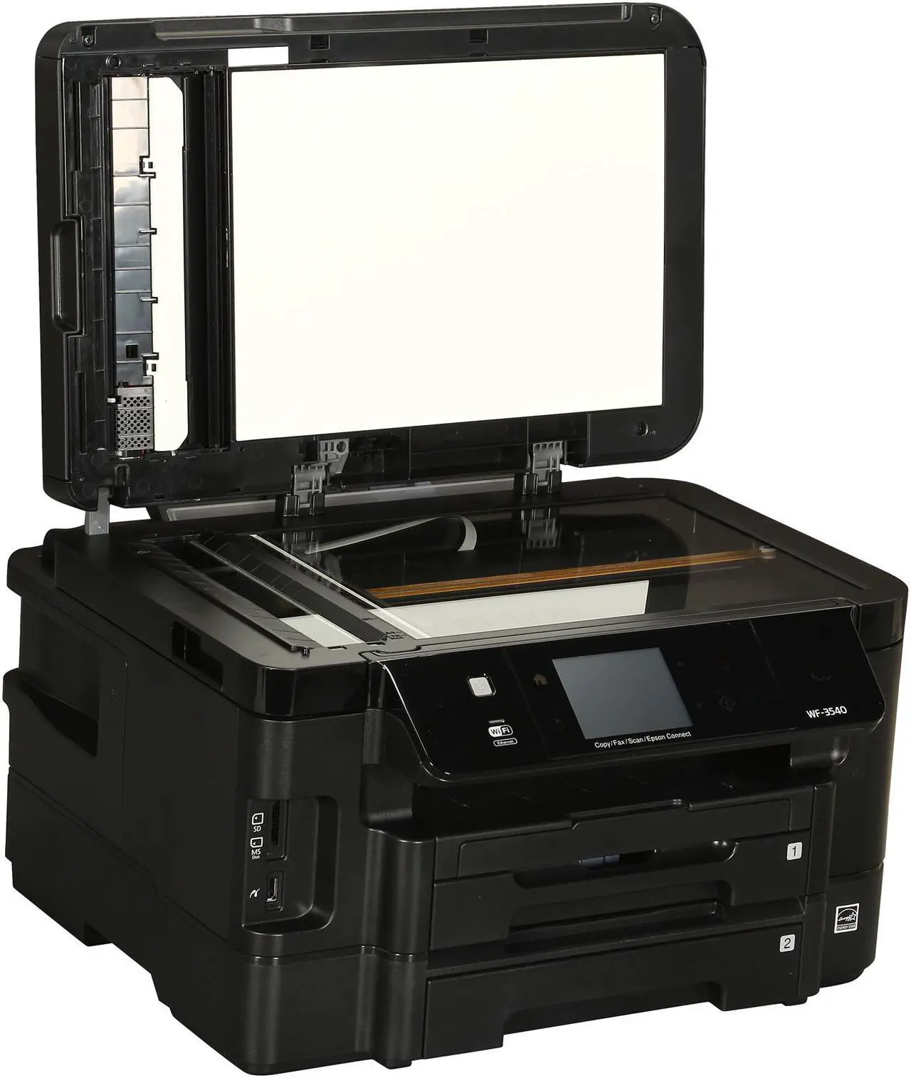 Alt view image 7 of 11 - EPSON WorkForce WF-3540 15 ISO ppm Black Print Speed 5760 x 1440 dpi Color Print Quality Ethernet (RJ-45) / USB / Wi-Fi InkJet MFC / All-In-One Color Printer
