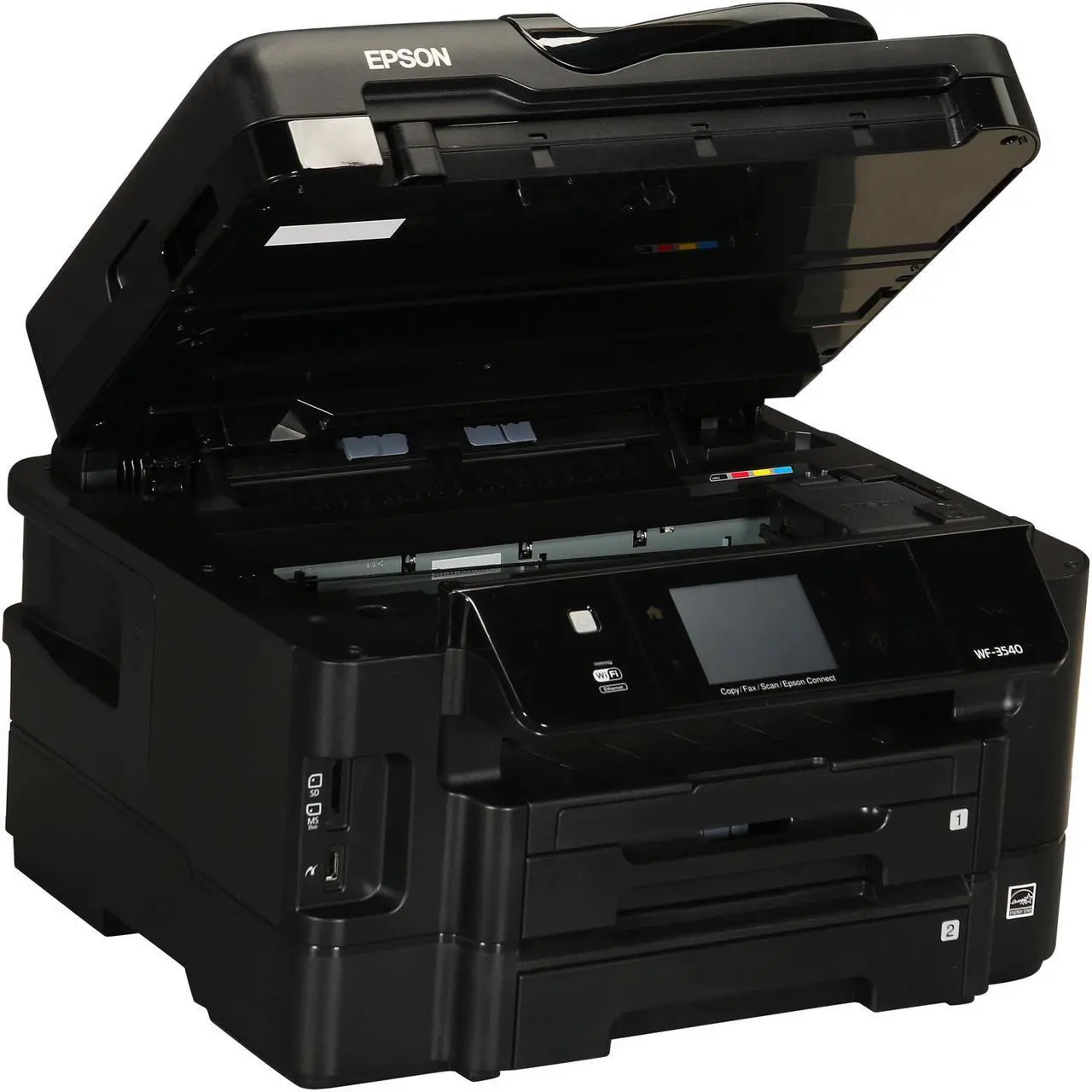 Alt view image 8 of 11 - EPSON WorkForce WF-3540 15 ISO ppm Black Print Speed 5760 x 1440 dpi Color Print Quality Ethernet (RJ-45) / USB / Wi-Fi InkJet MFC / All-In-One Color Printer