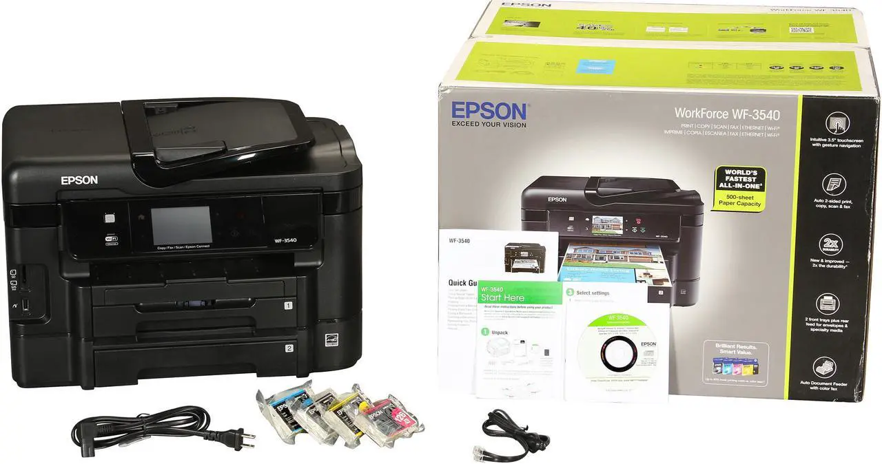 Alt view image 11 of 11 - EPSON WorkForce WF-3540 15 ISO ppm Black Print Speed 5760 x 1440 dpi Color Print Quality Ethernet (RJ-45) / USB / Wi-Fi InkJet MFC / All-In-One Color Printer