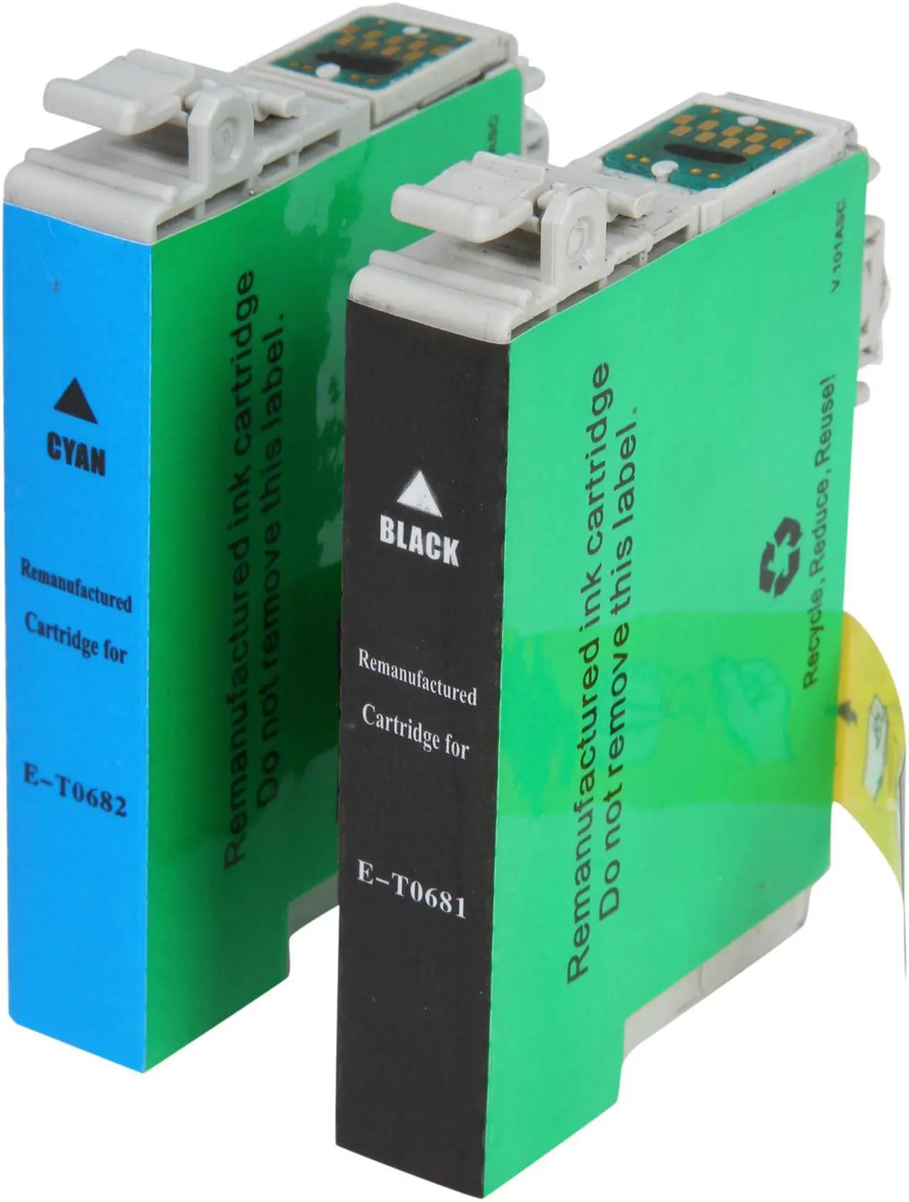 Alt view image 2 of 7 - Green Project Compatible Ink Cartridge Replacement for Epson (2pc. T0681 , 1pc. T0682 , 1pc. T0683 , 1pc. T0684) 5 Pack