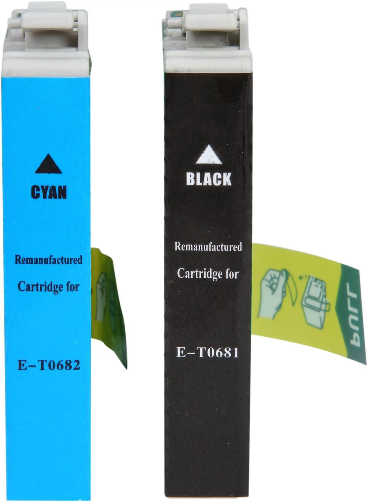 Alt view image 3 of 7 - Green Project Compatible Ink Cartridge Replacement for Epson (2pc. T0681 , 1pc. T0682 , 1pc. T0683 , 1pc. T0684) 5 Pack