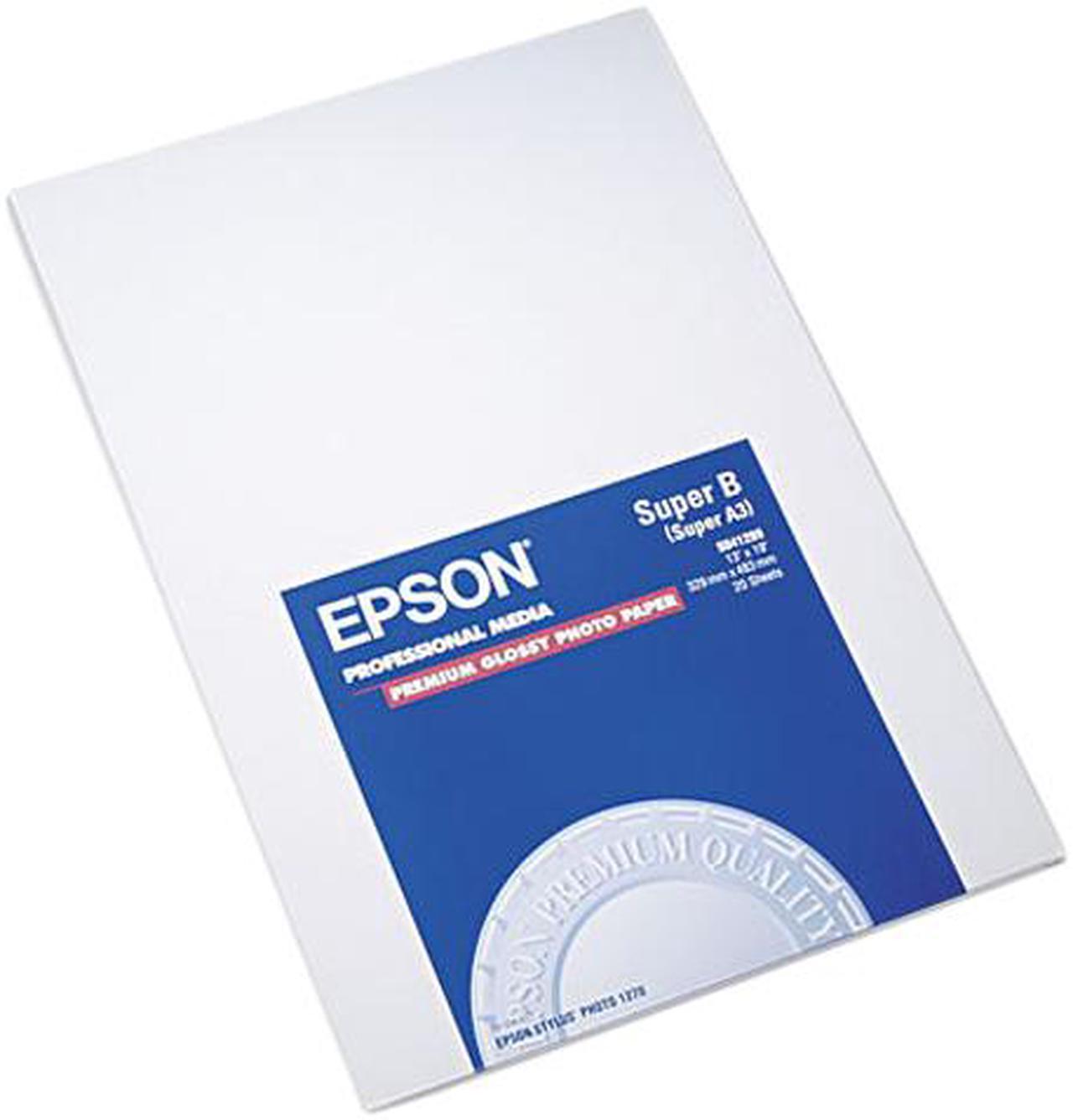 Epson S041289 Photo Paper Super B - 13" x 19"  - 20 Sheet - White