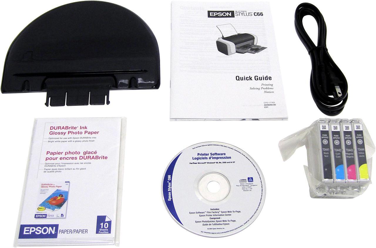 Alt view image 6 of 7 - EPSON Stylus C66 C11C573071 17 ppm Black Print Speed 5760 x 1440 dpi Color Print Quality USB InkJet Personal Color Printer