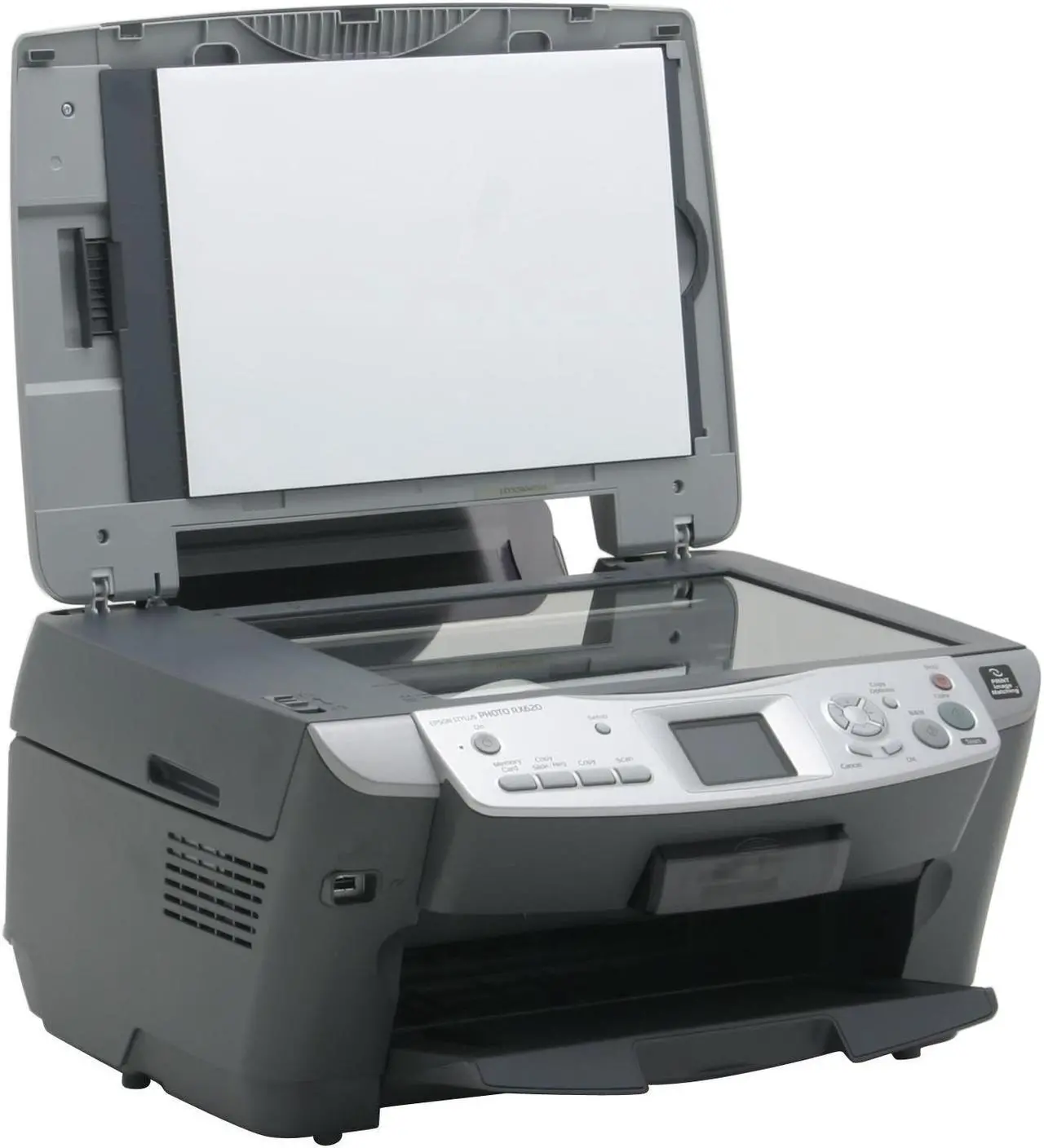 Alt view image 2 of 12 - EPSON Stylus Photo RX620 C11C586001 17 ppm Black Print Speed Up to 5760 x 1440dpi Color Print Quality USB InkJet MFC / All-In-One Color Printer