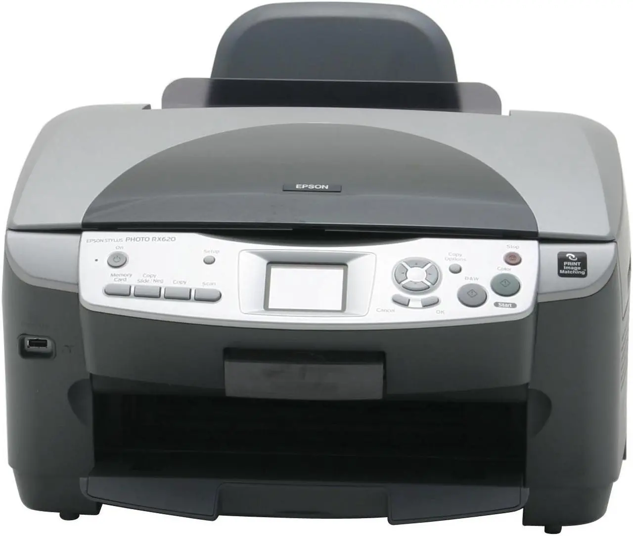 Alt view image 5 of 12 - EPSON Stylus Photo RX620 C11C586001 17 ppm Black Print Speed Up to 5760 x 1440dpi Color Print Quality USB InkJet MFC / All-In-One Color Printer