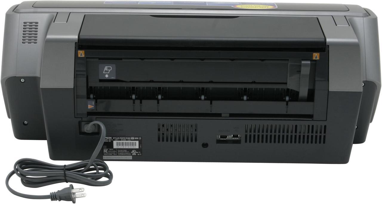 Alt view image 10 of 16 - EPSON Stylus Photo R1800 C11C589011 5760 x 1440 optimized dpi Color Print Quality USB InkJet Photo Color Printer