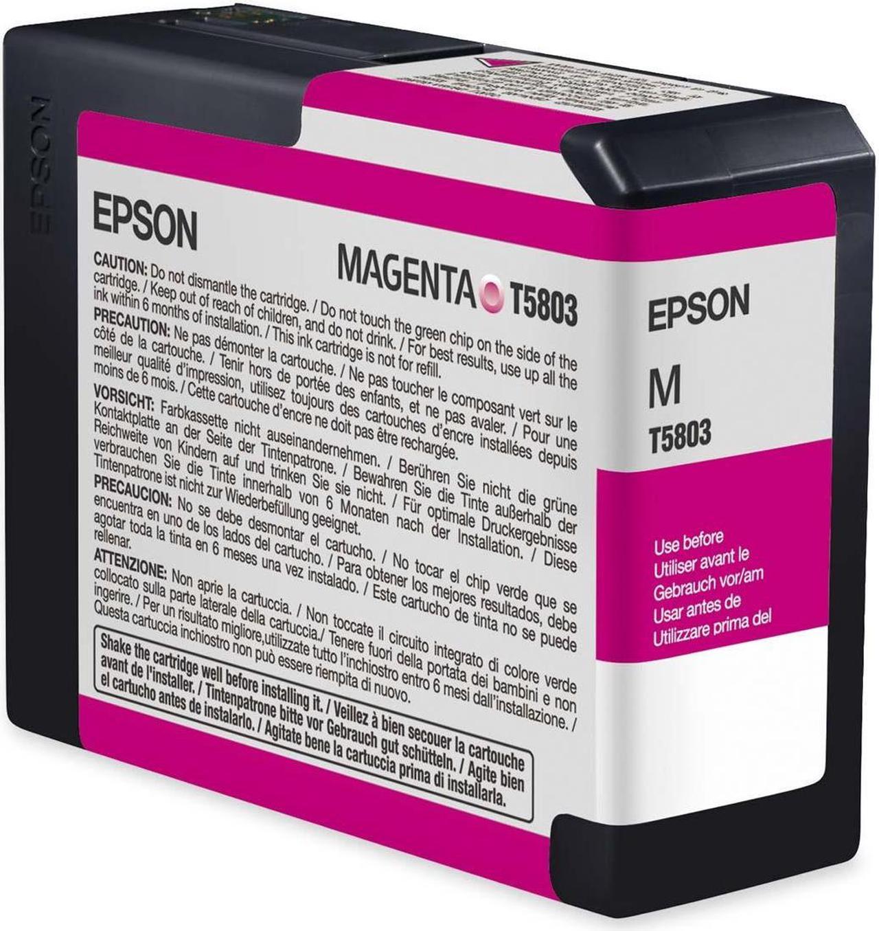 EPSON T580300 80 ml UltraChrome K3 Ink Cartridge Magenta