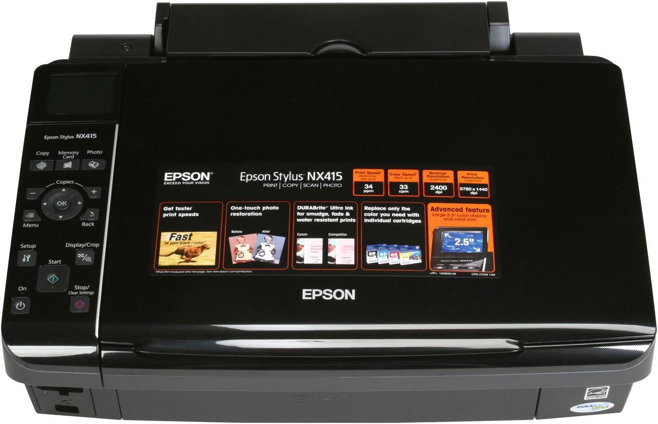 Alt view image 6 of 9 - EPSON Stylus NX415 C11CA44231 Up to 34 ppm Black Print Speed 5760 x 1440 dpi Color Print Quality USB InkJet MFC / All-In-One Color Printer