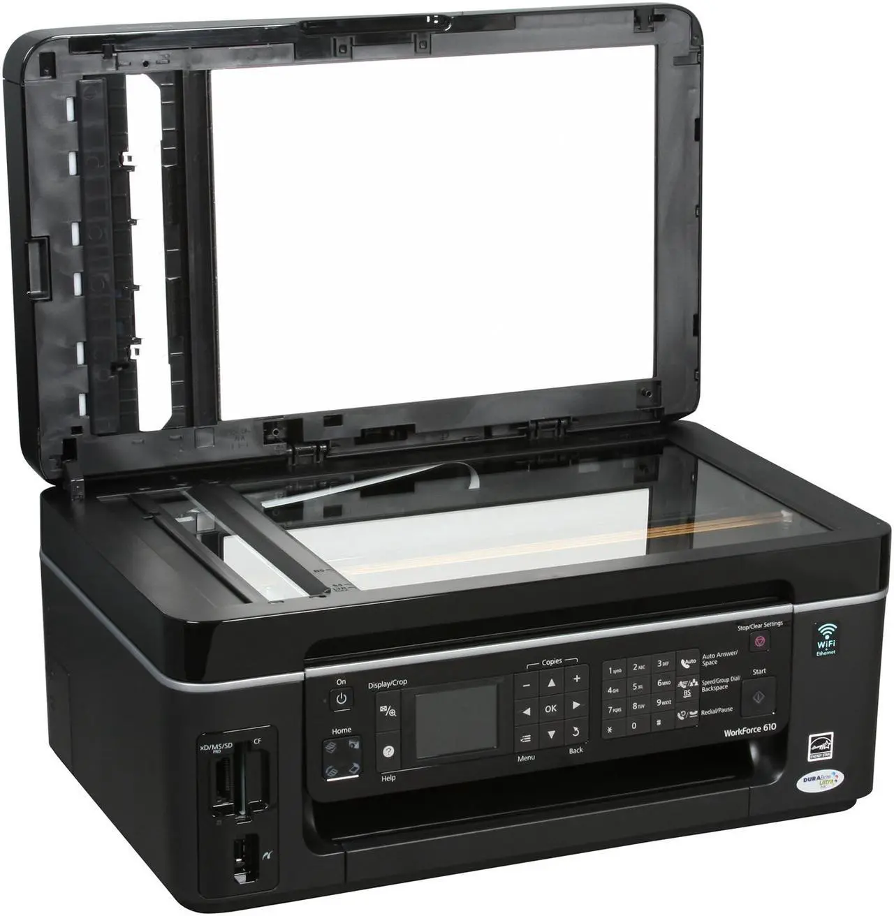 Alt view image 5 of 8 - EPSON WorkForce  610 C11CA50201 Up to 38 ppm Black Print Speed 5760 x 1440 dpi Color Print Quality Ethernet (RJ-45) / USB / Wi-Fi InkJet MFC / All-In-One Color Printer