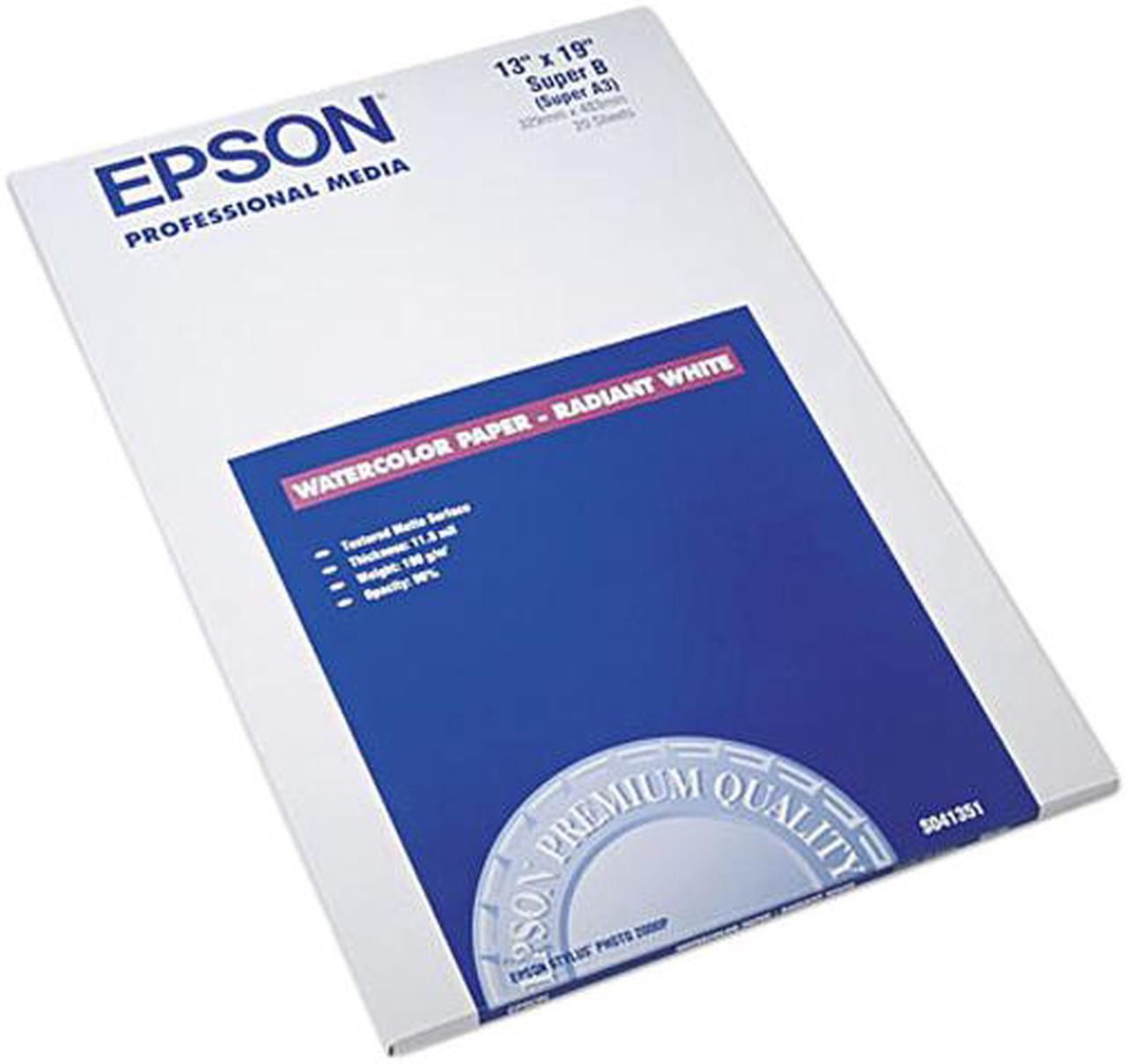 Epson S041351 Fine Art Paper Super B - 13" x 19" - 20 Sheet - White