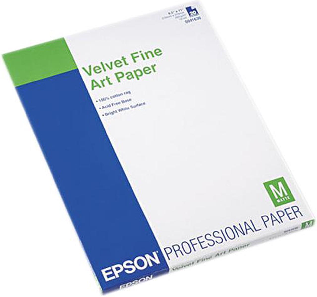 Epson S041636 Fine Art Paper Letter - 8.50" x 11" - 20 Sheet - White