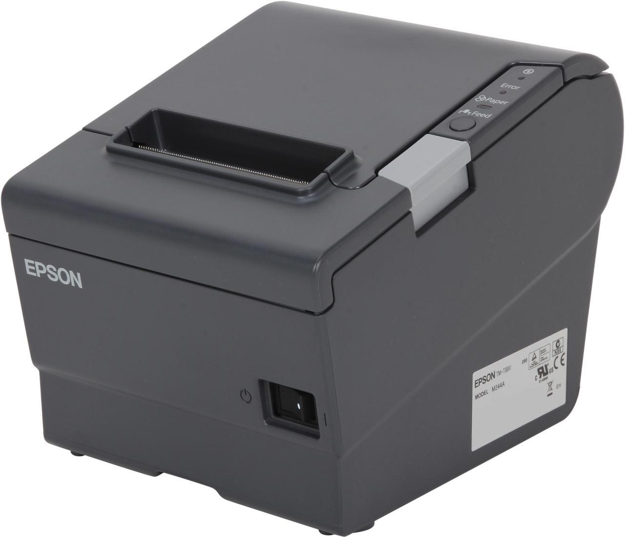 Epson TM-T88V 3" Single-station Thermal Receipt Printer, USB, Powered USB, Dark Gray (No Power Supply) - C31CA85090