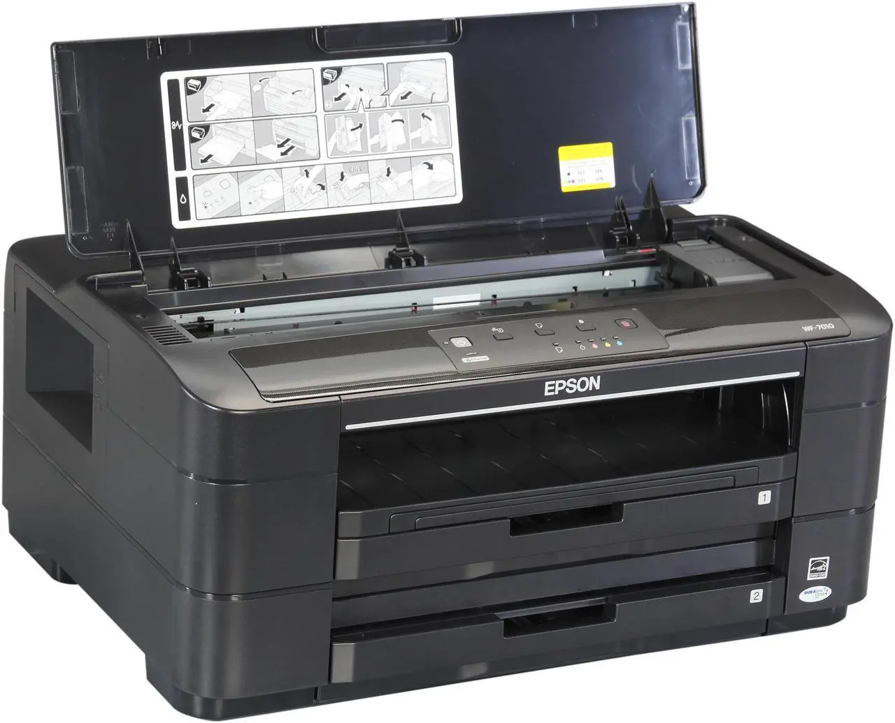 Alt view image 7 of 9 - EPSON WorkForce WF-7010 15 ISO ppm Black Print Speed 5760 x 1440 dpi Color Print Quality Ethernet (RJ-45) / USB InkJet Large Format Color Printer