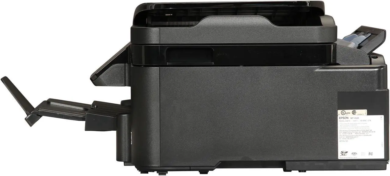 Alt view image 6 of 10 - EPSON WorkForce WF-3520 15 ISO ppm Black Print Speed 5760 x 1440 optimized dpi Color Print Quality Ethernet (RJ-45) / USB / Wi-Fi InkJet MFC / All-In-One Color Printer