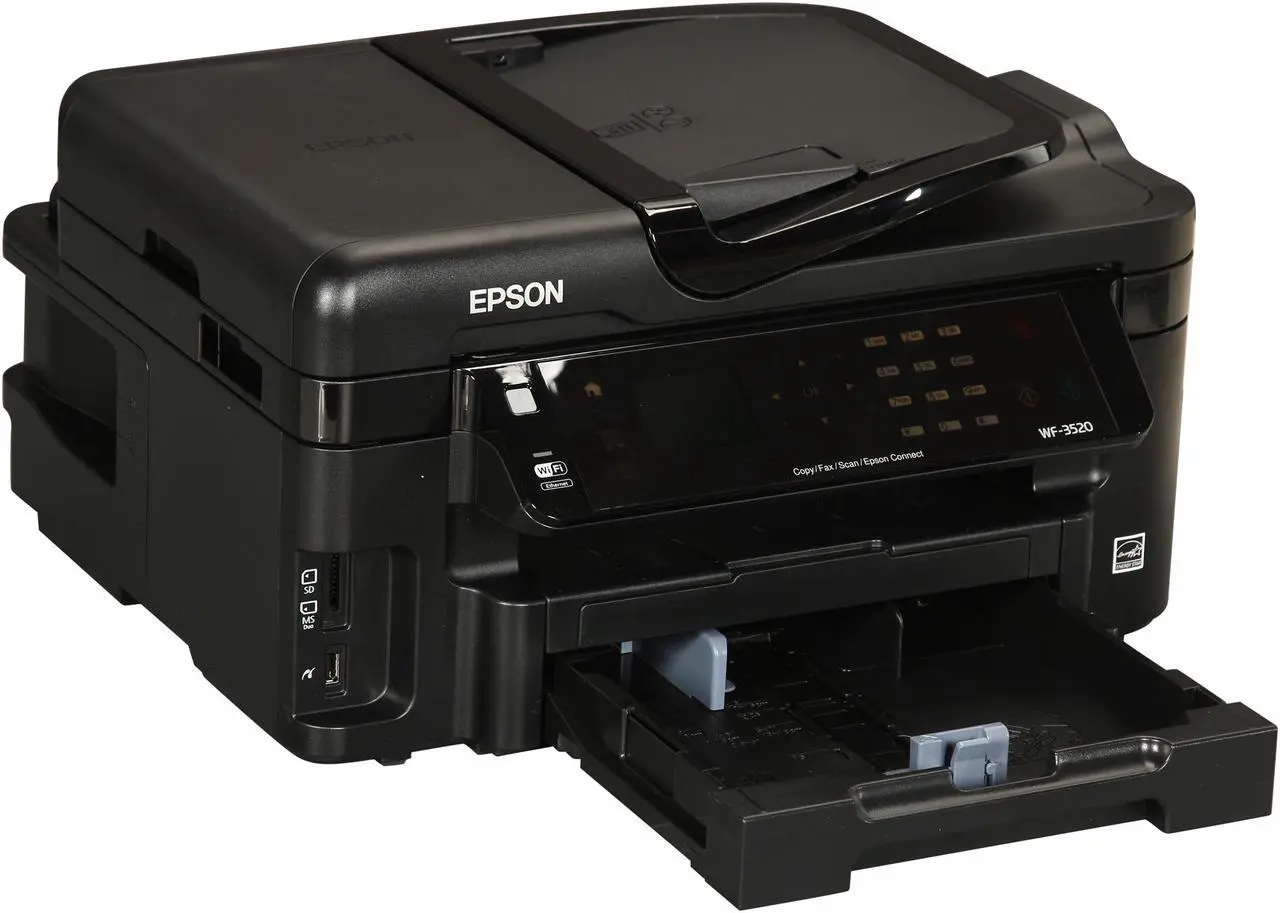 Alt view image 9 of 10 - EPSON WorkForce WF-3520 15 ISO ppm Black Print Speed 5760 x 1440 optimized dpi Color Print Quality Ethernet (RJ-45) / USB / Wi-Fi InkJet MFC / All-In-One Color Printer