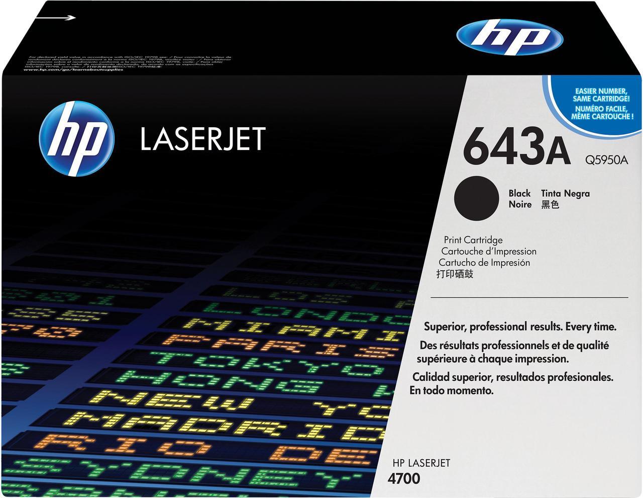 HP 643A LaserJet Toner Cartridge - Black