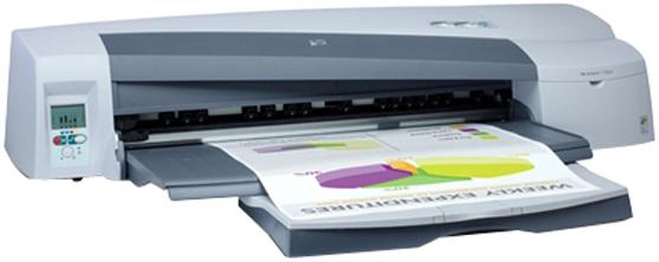 Alt view image 3 of 7 - HP Designjet 110plus up to 4 min/page Black Print Speed 1200 x 600 dpi Color Print Quality Ethernet (RJ-45) / LPT / USB InkJet Large Format Color Printer