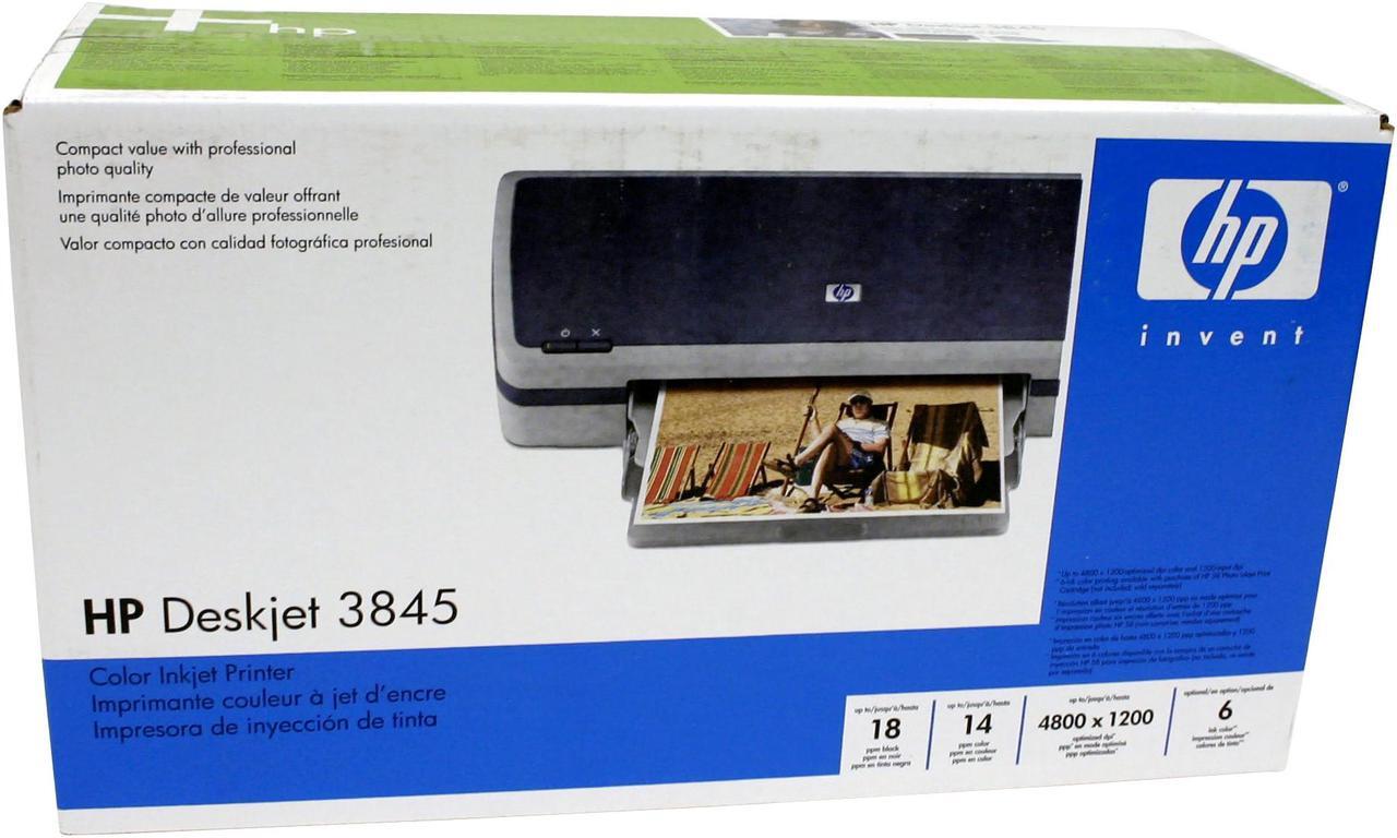 Alt view image 10 of 10 - HP Deskjet 3845(C9037A) Up to 18 ppm Black Print Speed 4800 x 1200 dpi Color Print Quality USB InkJet Personal Color Printer