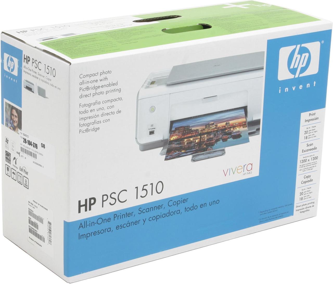 Alt view image 9 of 9 - HP PSC 1510 Q5880A#ABA Up to 20 ppm 4800 x 1200-optimized dpi InkJet MFC/All-In-One Color Printer