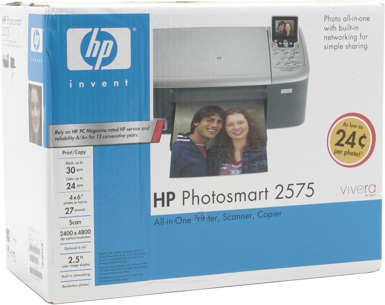 Alt view image 10 of 10 - HP Photosmart 2575 Q7215A Up to 30 ppm Black Print Speed 4,800 dpi Color Print Quality USB InkJet MFC / All-In-One Color Printer