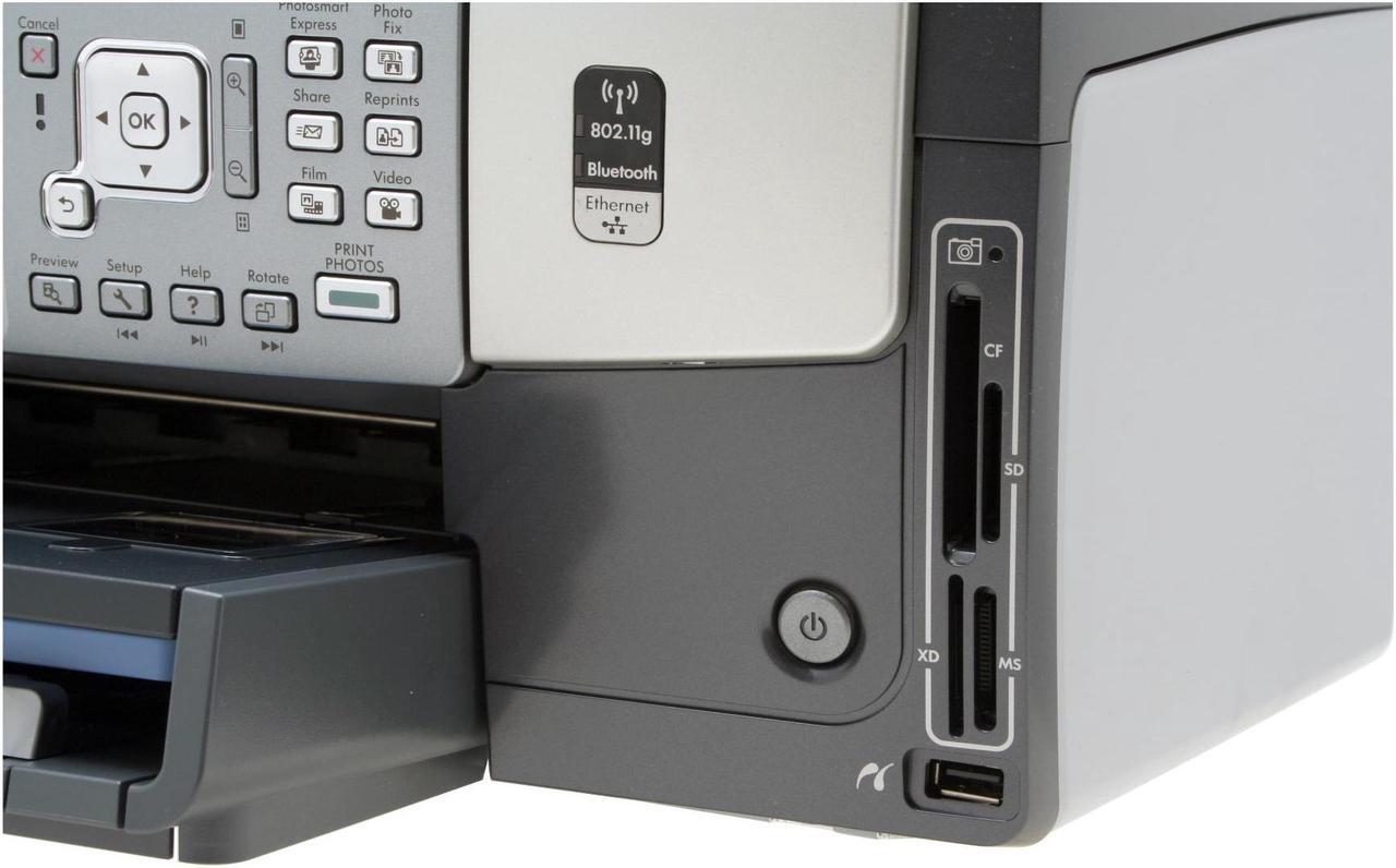 Alt view image 8 of 15 - HP Photosmart C7180 Q8200A Up to 32 ppm Black Print Speed Up to 4800 x 1200 optimized dpi color (when printing from a computer and 1200 input dpi) Color Print Quality Ethernet (RJ-45) / USB / Wi-Fi InkJet MFC / All-In-One Color Printer