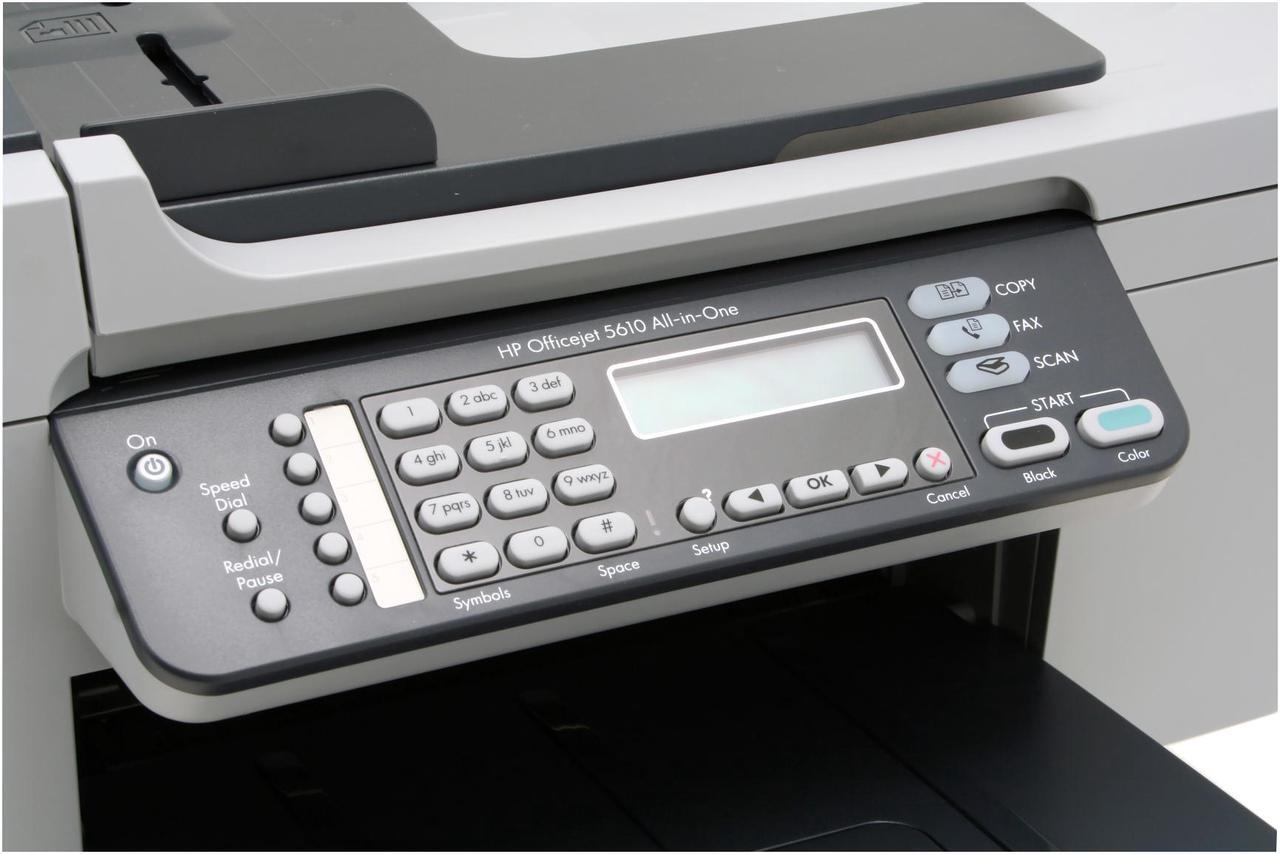 Alt view image 7 of 12 - HP Officejet 5610 Q7311A Up to 20 ppm Black Print Speed Up to 4800 x 1200 dpi Color Print Quality USB InkJet MFC / All-In-One Color Printer