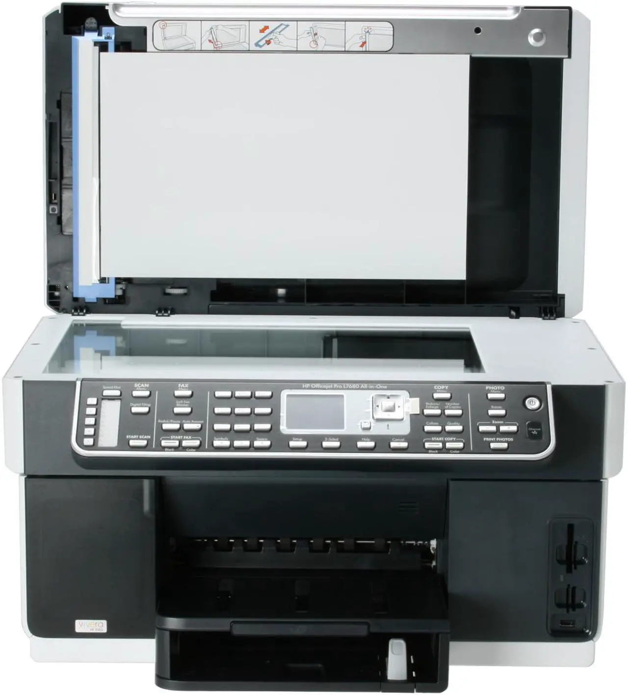 Alt view image 3 of 19 - HP Officejet Pro L7680 C8189A Up to 35 ppm Black Print Speed Ethernet (RJ-45) / USB InkJet MFC / All-In-One Color Printer