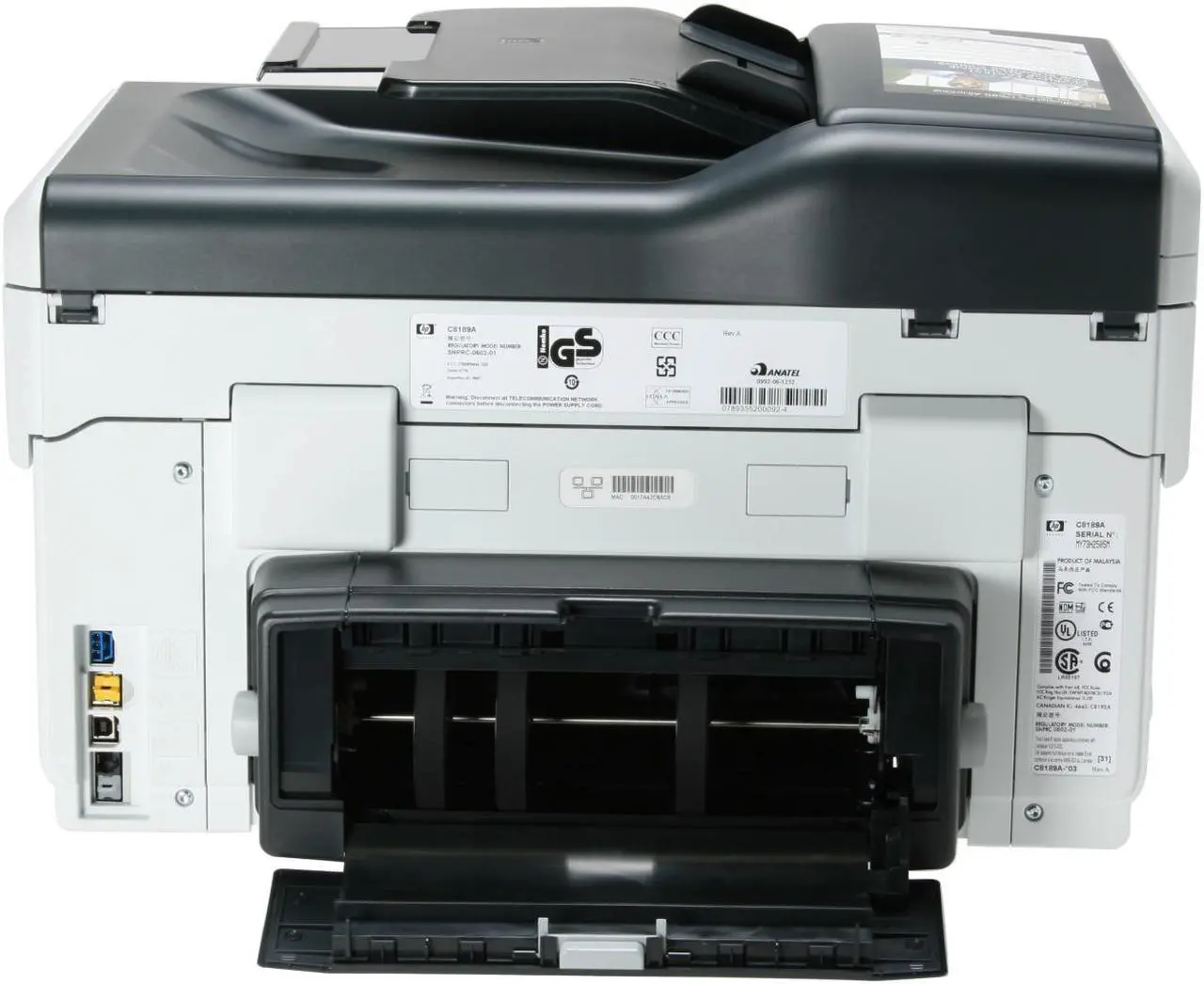 Alt view image 10 of 19 - HP Officejet Pro L7680 C8189A Up to 35 ppm Black Print Speed Ethernet (RJ-45) / USB InkJet MFC / All-In-One Color Printer