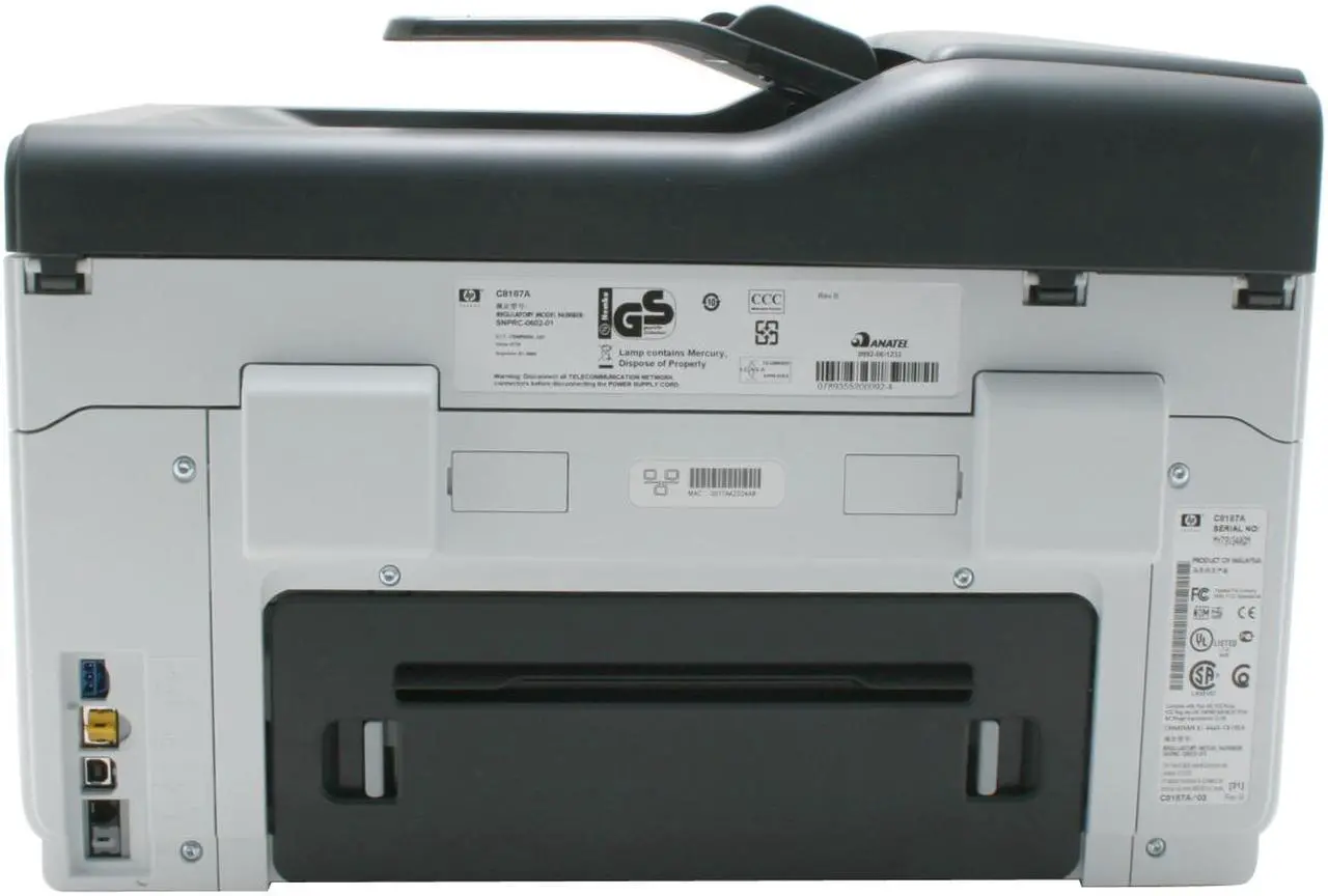 Alt view image 6 of 20 - HP Officejet Pro L7580 C8187A Up to 35 ppm Black Print Speed 4800 x 1200 dpi Color Print Quality Ethernet (RJ-45) / USB InkJet MFC / All-In-One Color Printer