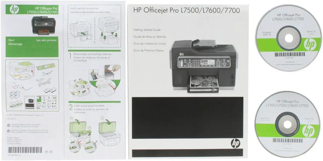 Alt view image 17 of 20 - HP Officejet Pro L7580 C8187A Up to 35 ppm Black Print Speed 4800 x 1200 dpi Color Print Quality Ethernet (RJ-45) / USB InkJet MFC / All-In-One Color Printer