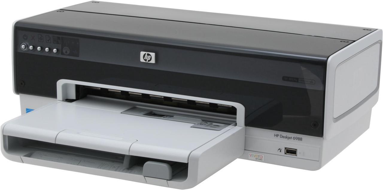 HP Deskjet 6988 CB055A Up to 36 ppm Black Print Speed 4800 x 1200 dpi Color Print Quality Ethernet (RJ-45) / USB / Wi-Fi InkJet Color Printer