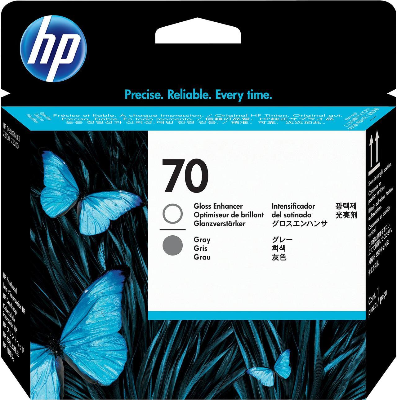 Main image of HP 70 Gloss Enhancer and Gray Printhead