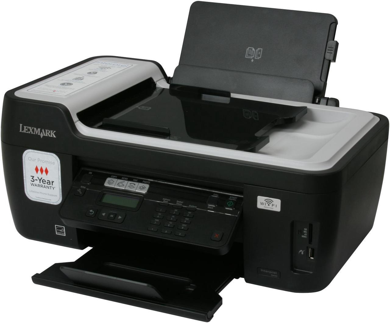 Main image of LEXMARK Interpret S405 Up to 33 ppm Black Print Speed 4800 x 1200 dpi Color Print Quality USB / Wi-Fi Thermal Inkjet MFC / All-In-One Color Printer