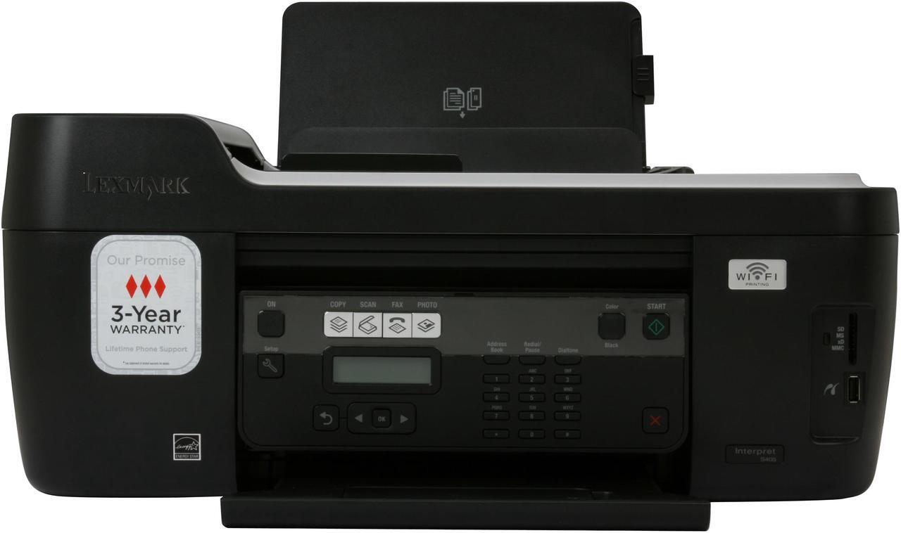 Alt view image 2 of 8 - LEXMARK Interpret S405 Up to 33 ppm Black Print Speed 4800 x 1200 dpi Color Print Quality USB / Wi-Fi Thermal Inkjet MFC / All-In-One Color Printer